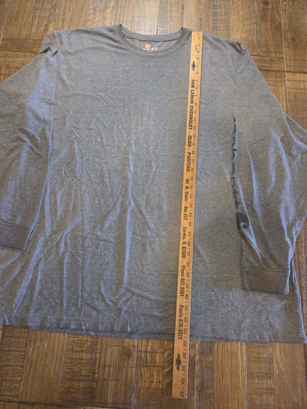 Carhartt Longsleeve Tshirt With Sleeves Logo Size 3XLT (Flaw) - Picture 4 of 9